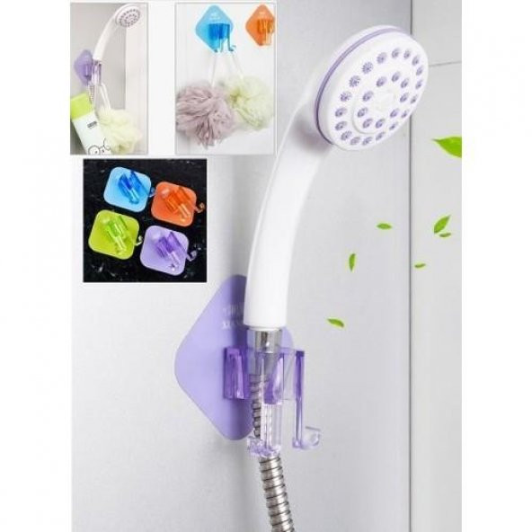 Banyo Duş Başlığı Tutucu ve Lif Askısı Kendinden Yapışkanlı - 2