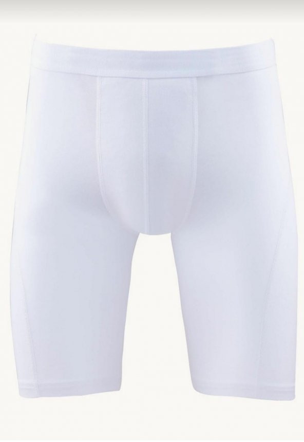 TUTKU ELİT 1253 ERKEK ELESTAN UZUN BOXER 12 Lİ BEYAZ - 1