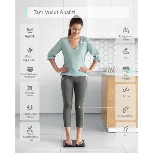 Anker Eufy T9146H11 Smart Scale C1 Yağ Ölçerli Baskül - 5