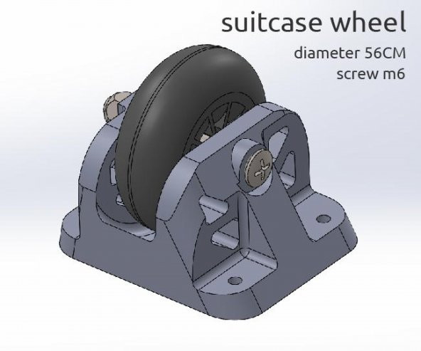 Bavul Tekerleği Plastik Aparat - Resim 4