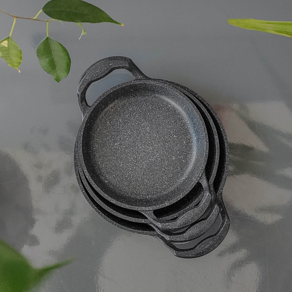 Mutfakça Granit Döküm Sahan Seti 3 lü - 2