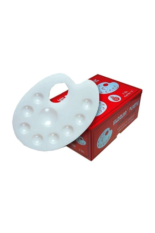 Yıldızlar Palet Oval Godeli Küçük Resim Paleti (24 Lü Paket)