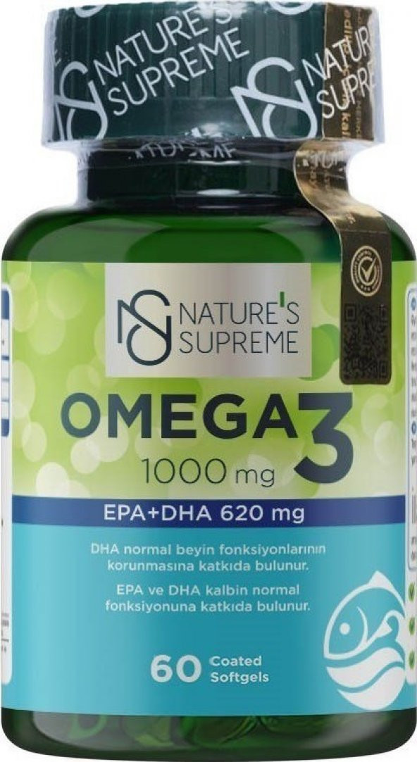 Natures Supreme Omega 3 1000 Mg 60 Kapsül