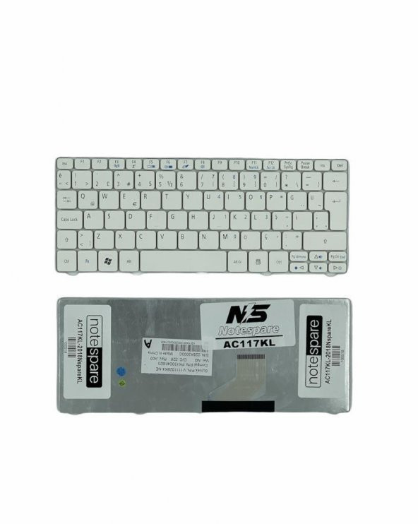Acer Aspire One D257-13DQkk Uyumlu Laptop Klavye Beyaz TR