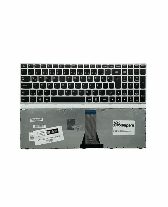 Lenovo B50-45 Type 20388 Uyumlu Laptop Klavye Gri TR - 1