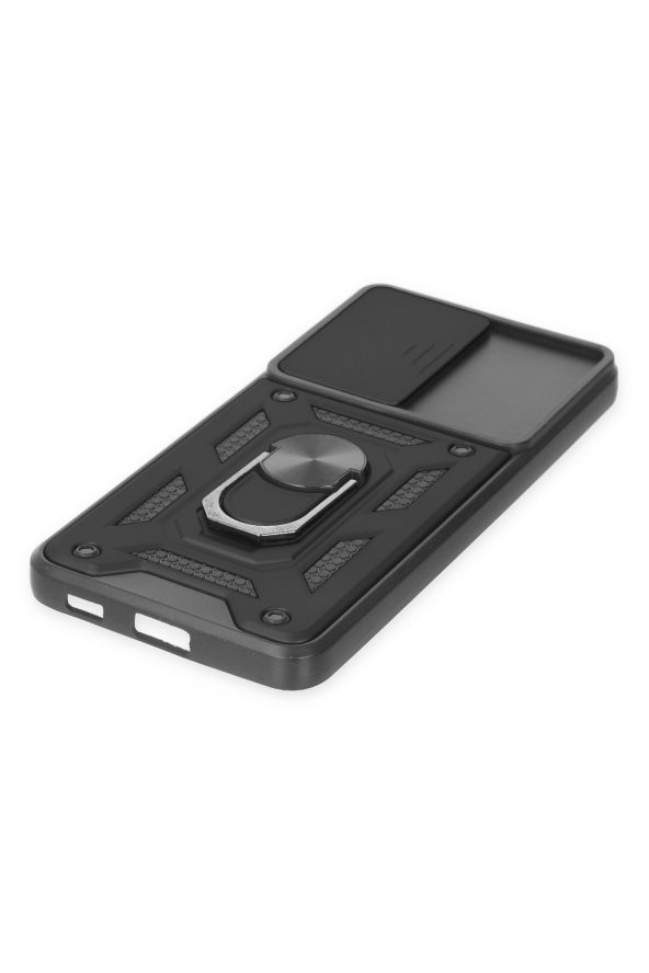 Samsung Galaxy S21 FE Kılıf Pars Lens Yüzüklü Kamera Sürgülü Silikon Kılıf - Resim 3