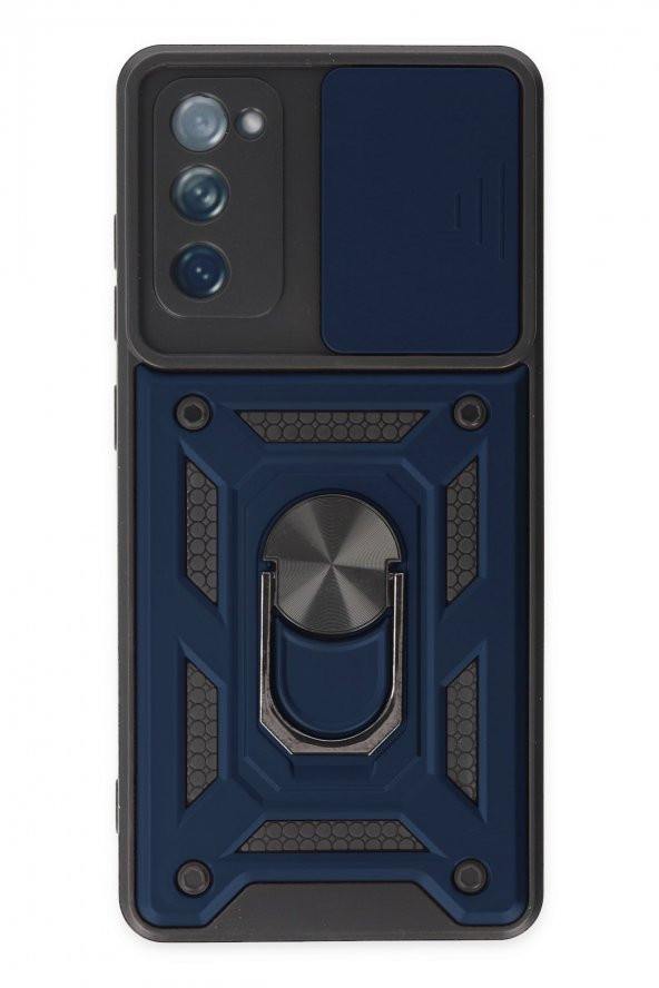 Samsung Galaxy S20 FE Kılıf Pars Lens Yüzüklü Kamera Sürgülü Silikon Kılıf - Resim 5