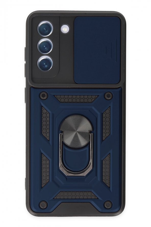 Samsung Galaxy S21 FE Kılıf Pars Lens Yüzüklü Kamera Sürgülü Silikon Kılıf - Resim 5