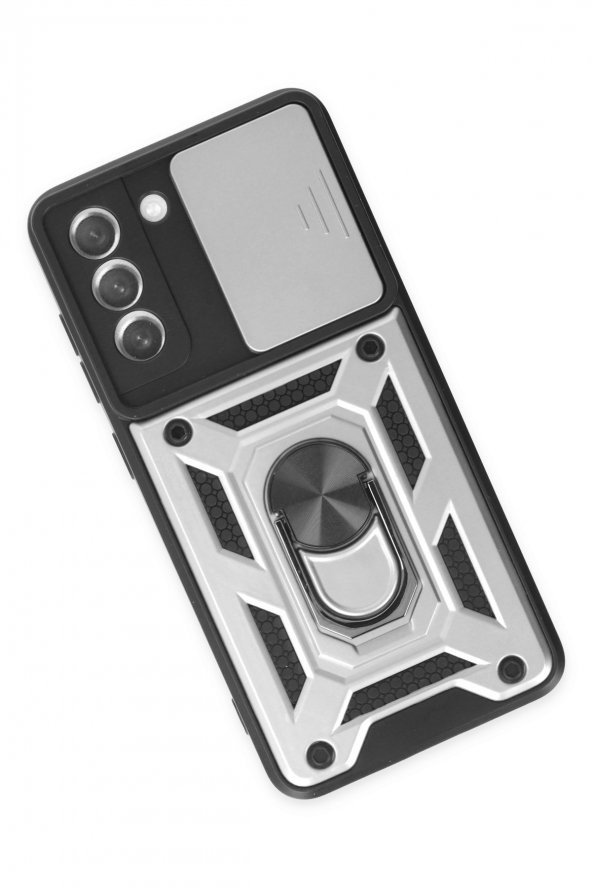 Samsung Galaxy S21 FE Kılıf Pars Lens Yüzüklü Kamera Sürgülü Silikon Kılıf - Resim 8