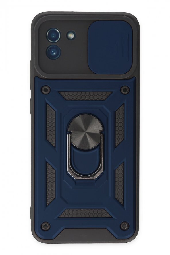Samsung Galaxy A03 Kılıf Pars Lens Yüzüklü Kamera Sürgülü Silikon Kılıf - 5