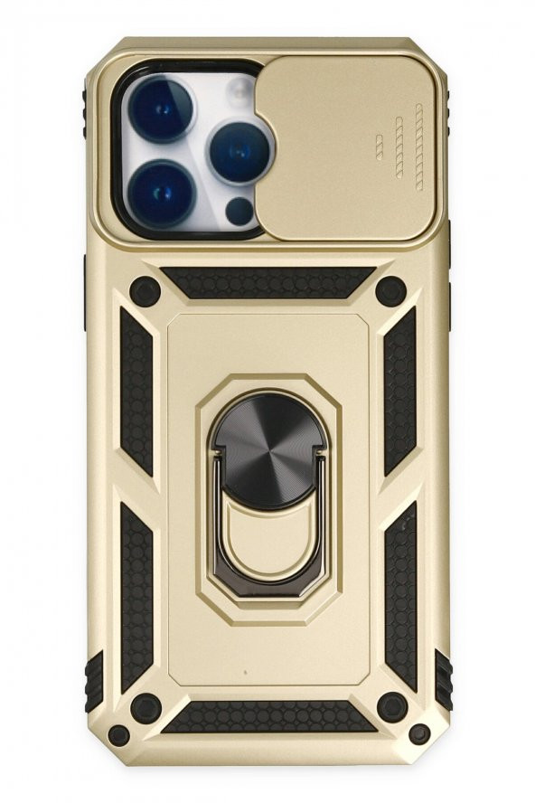 iPhone 14 Pro Kılıf Pars Lens Yüzüklü Kamera Sürgülü Silikon Kılıf - 6