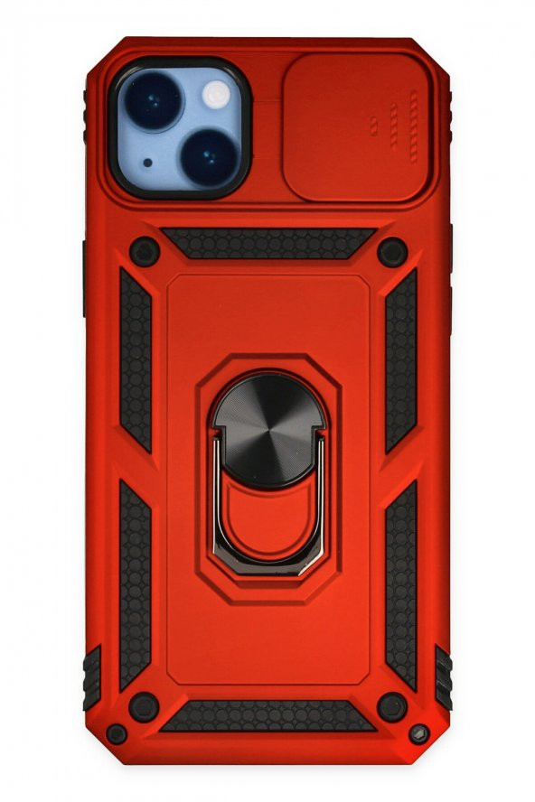 iPhone 14 Plus Kılıf Pars Lens Yüzüklü Kamera Sürgülü Silikon Kılıf - 4