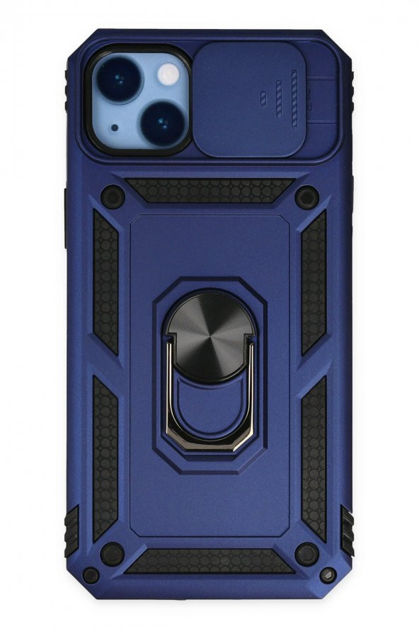 iPhone 14 Plus Kılıf Pars Lens Yüzüklü Kamera Sürgülü Silikon Kılıf - 5