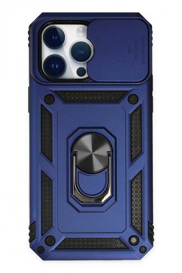 iPhone 14 Pro Max Kılıf Pars Lens Yüzüklü Kamera Sürgülü Silikon Kılıf - Resim 5