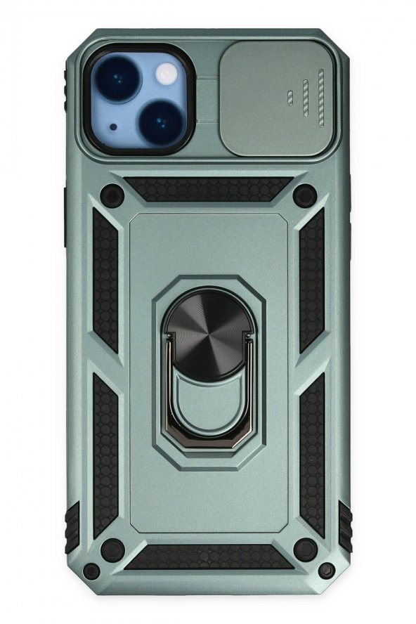 iPhone 14 Plus Kılıf Pars Lens Yüzüklü Kamera Sürgülü Silikon Kılıf - 7