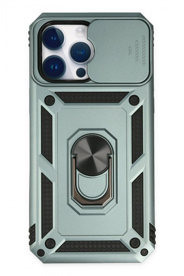 iPhone 14 Pro Max Kılıf Pars Lens Yüzüklü Kamera Sürgülü Silikon Kılıf - Resim 7