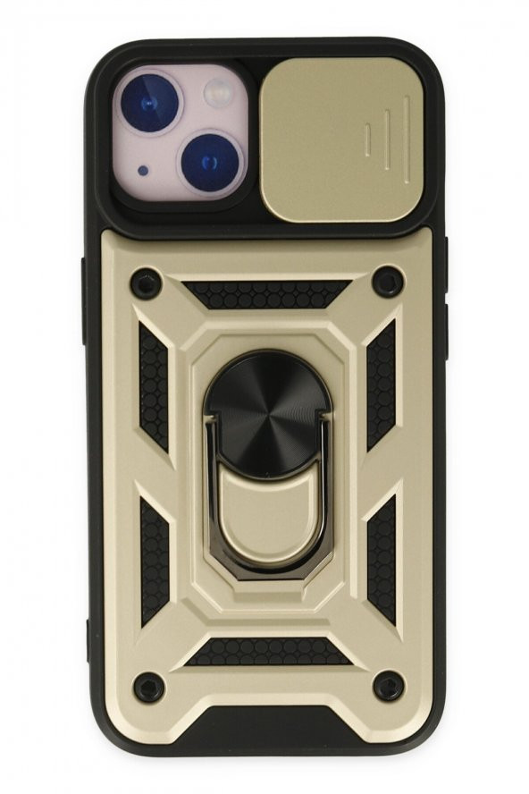 iPhone 14 Kılıf Pars Lens Yüzüklü Kamera Sürgülü Silikon Kılıf - Resim 6