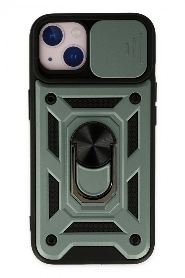 iPhone 14 Kılıf Pars Lens Yüzüklü Kamera Sürgülü Silikon Kılıf - Resim 7