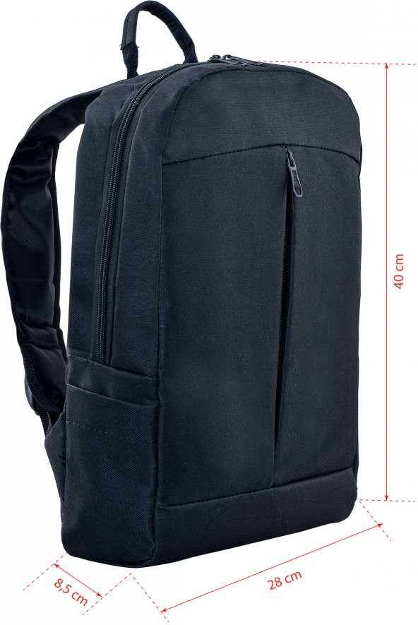 northern fashion 15.6" Notebook Bilgisayar Laptop Sırt Çantası Su Geçirmez Kumaş Ve Fermuarlı Siyah