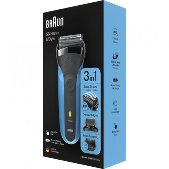 Braun Series 3 310 BT 3 in 1 Islak Kuru Tıraş Makinesi - 7