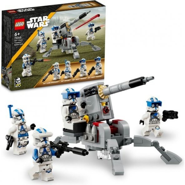 LEGO® Star Wars™ 501. Klon Trooperlar Savaş Paketi 75345 - 6 Yaş ve Üzeri Çocuklar Için Oyuncak Yapım Seti (119 Parça)