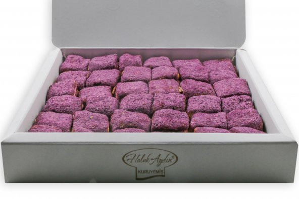 Haluk Aydın Kuruyemiş Baklava Çikolatalı Fındıklı Mor Velvet Kaplı 735 Gr - 4