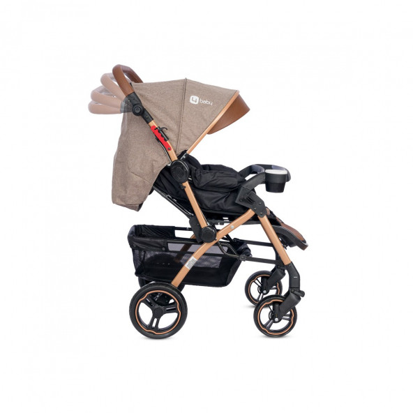 4 Baby Active Gold Plus Çift Yönlü Bebek Arabası Kahve - 2