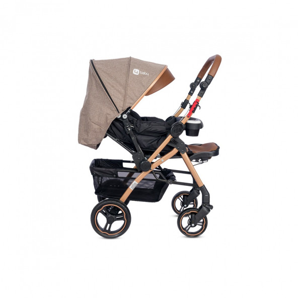 4 Baby Active Gold Plus Çift Yönlü Bebek Arabası Kahve - 3