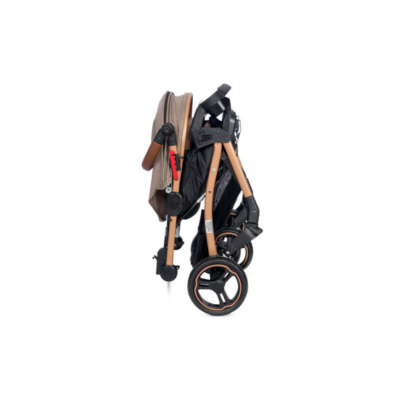 4 Baby Active Gold Plus Çift Yönlü Bebek Arabası Kahve - 5