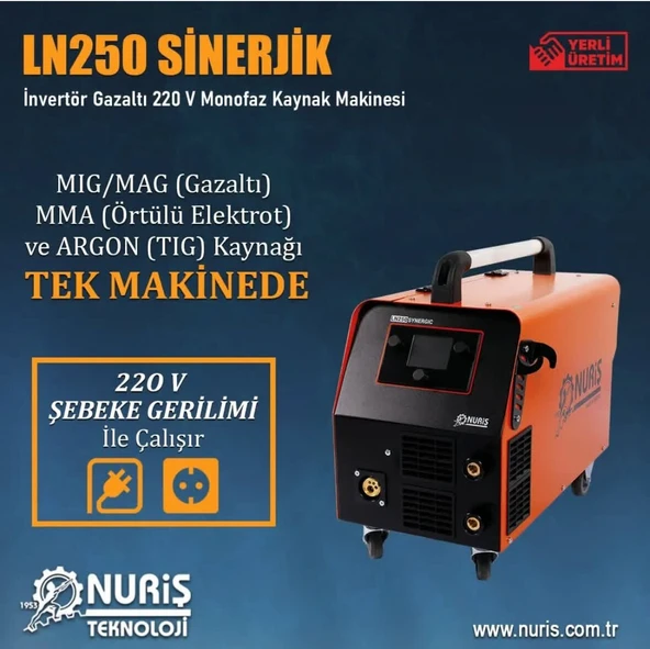 Nuriş LN 250 Sinerjik Pulse Gazaltı Kaynak Makinası - 2