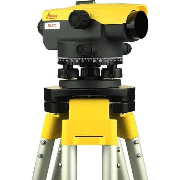 Leica NA320 Optik Nivo Set +RTM01 Tripod+ RMM 05 Mira - 2