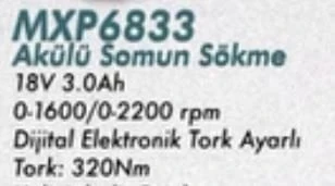 Max EXtra MXP6833 Çift Akülü Darbeli Kömürsüz Somun Sıkma 3A 18V - 2