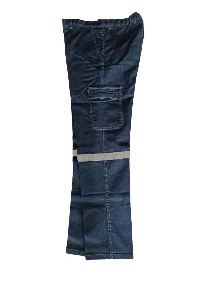 Kot İş Pantalonu Full Lycra Reflektörlü Mavi Renk - 4