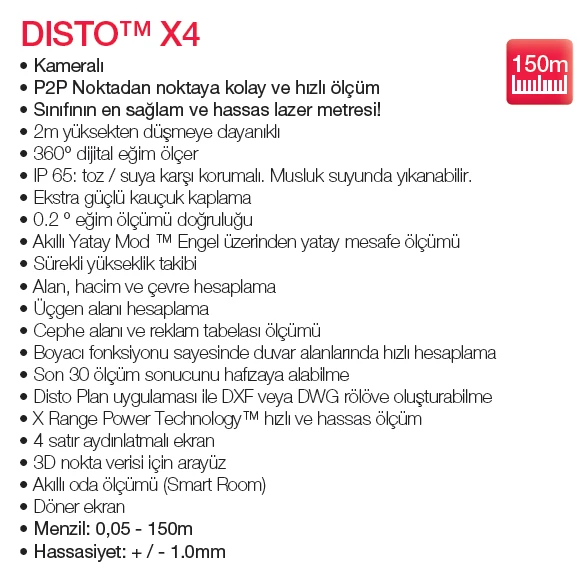 Leica Disto X4-1 Lazer Metre - Resim 2