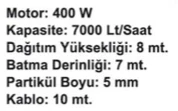 Max Extra QSB-H-400 Dalgıç Pompa (5m) - 2