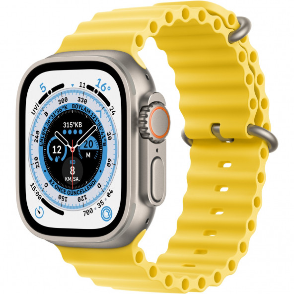 Apple Watch Ultra Gps + Cellular 49 mm Titanyum Kasa Sarı Kordon