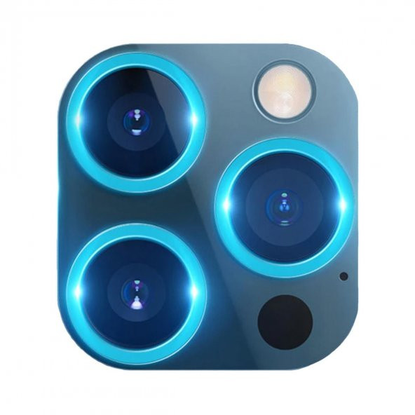 Binano Iphone 13/13 Mini Fosforlu Açık Yeşil Kamera Koruyucu - Resim 4