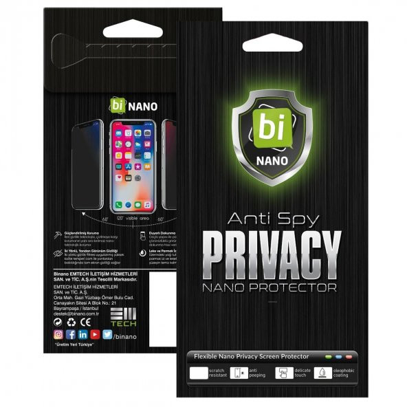 BİNANO EXTREME PRIVACY XIAOMI REDMI 10C NANO EKRAN KORUYUCU - Resim 2