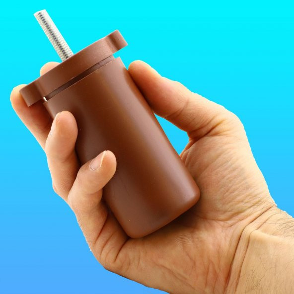 Gizli Mobilya Kanepe Sehpa Koltuk Orta Destek Ayağı Ayarlanabilir 9.5 cm Kahverengi Baza Ayak - 6