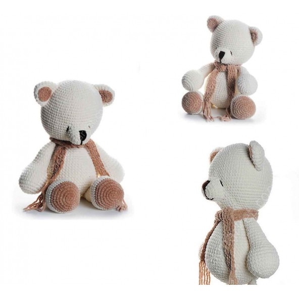 Mukabo Ayıcık Uyku Arkadaşı 60 CM Bebek Amigurumi Oyuncak - 3