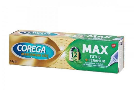 Corega Max Tutuş Ferahlık Diş Protezi Yapıştırıcı 40 gr