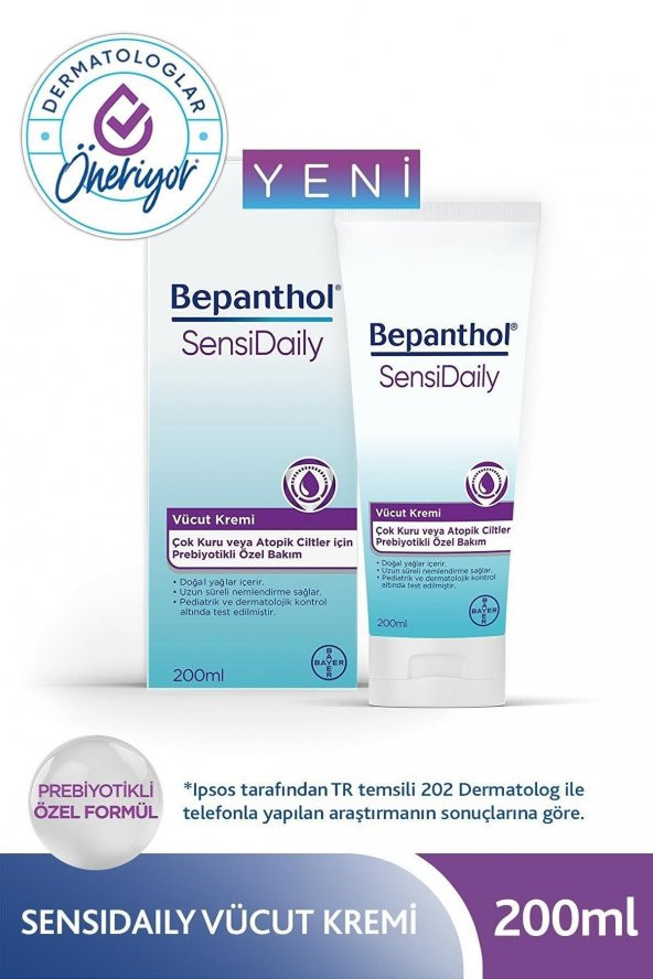 Bepanthol Sensidaily Vücut Kremi 200ml 8699546358823