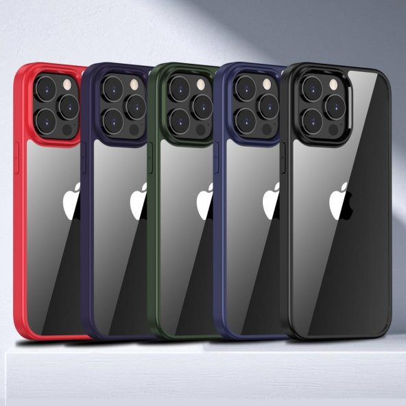 BİKAPAK ELIT CRYSTAL IPHONE 14 PRO YEŞİL KAPAK - Resim 2