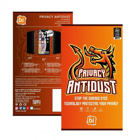 BİNANO PRIVACY ANTIDUST MATTE IPHONE 14 PLUS EKRAN KORUYUCU - Resim 2