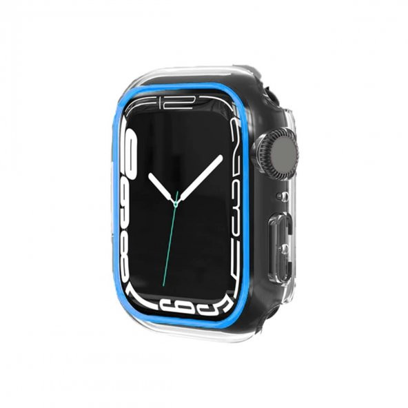 BİNANO APPLE WATCH 38MM FOSFORLU KASA KORUYUCU MAVİ - 1