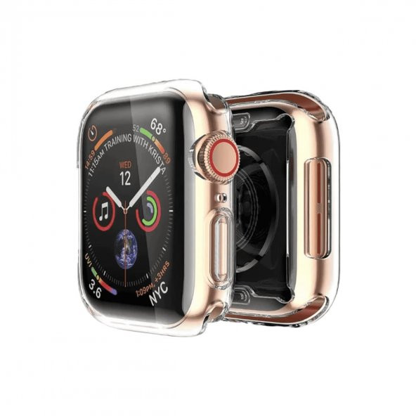 BİNANO APPLE WATCH 38MM SİLİKON KASA VE EKRAN KORUYUCU ŞEFFAF