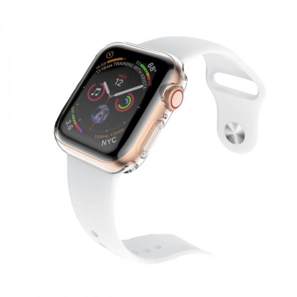 BİNANO APPLE WATCH 38MM SİLİKON KASA VE EKRAN KORUYUCU ŞEFFAF - Resim 2