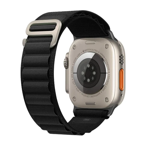 E2M APPLE WATCH 42-44-45-46-49MM KRD-26 ALPINE SİYAH KORDON