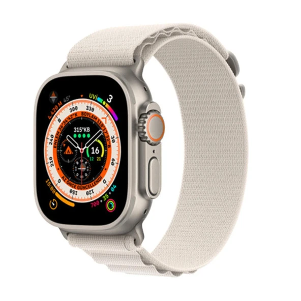 E2M APPLE WATCH 42-44-45-49MM KRD-26 ALPINE ÇİFT RENKLİ BORDO KORDON - Resim 3