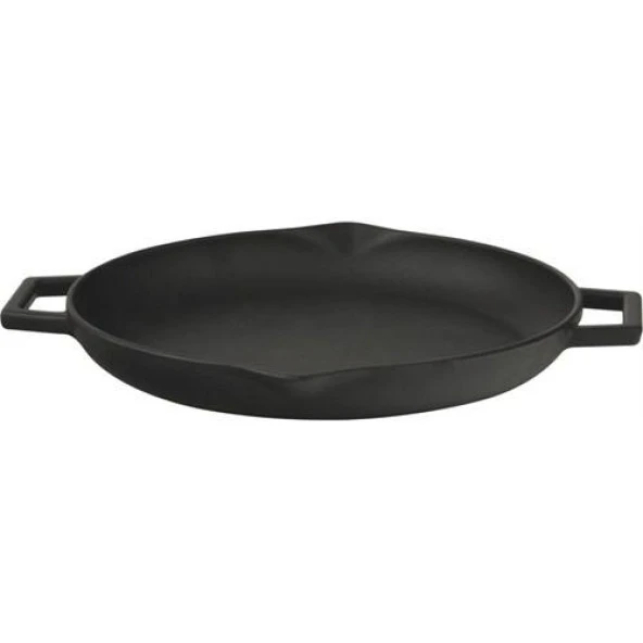 Lava Demir Döküm Yuvarlak Kavurma Tavası 30 cm Metal Kulplu